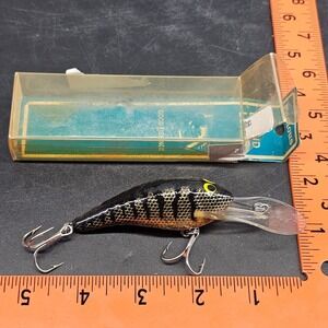 Rapala Vintage Strike King Deep Diver Crankbait Black Gold Glitter Scale Lure